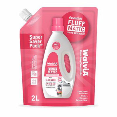 Walvia Pink Matic Liquid Detergent Refill Pouch 2 L 
