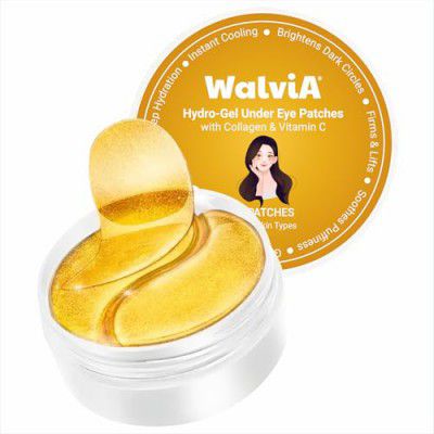 WALVIA Under Eye Patches - Hydra Anti Wrinkle Eye Serum Patch Anti (60 Pcs) (Medium, Golden)