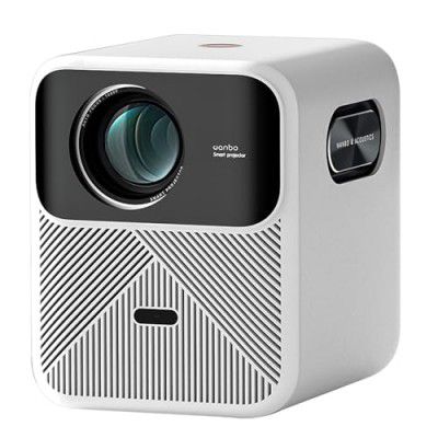WANBO Mozart 1 Full HD Native 1080P, 4K HDR, 18000 Lumens | HDMI ARC| Projector for Home | Android 2G+32G | Auto (Focus + Keystone + Obstacle Avoidance) | Dust Proof | 16W Speaker | WiFi 6, BT