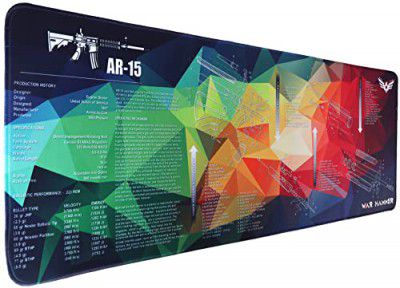 WAR HAMMER GX3050 Speed Type Gaming Mousepad Extended Anti-Slip Rubber Gaming Stitched Mouse Pad Desk Mat (900L x 400B x 3H mm) (Extended XXL, Abstract)