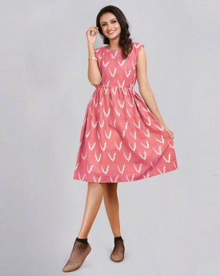 WARTHY ENT Abstract Printed A-line Dress