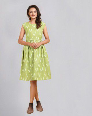 WARTHY ENT Abstract Printed A-line Dress
