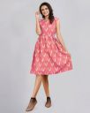 WARTHY ENT Abstract Printed A-line Dress...