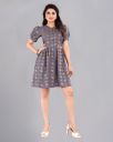 WARTHY ENT Leaf Printed A-line Dress...