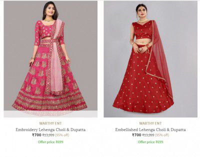 WARTHY ENT Lehenga Choli Up to 95% off