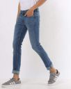 Washed Slim Fit Tapered Jeans with Whiskers...