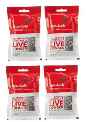 Washing Machine Cleaner Descaler Powder Descaling Appliance Quick Drum Descale Deep Cleaning for Semi and Fully Automatic Front and Top Load Tub Clean(4 pcs)