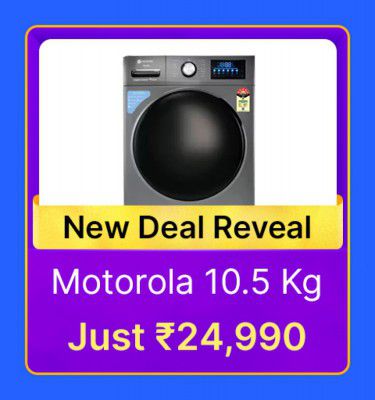 Motorola 10.5 kg Washing Machine @ ₹24990 in Flipkart Big Billion Days Sale