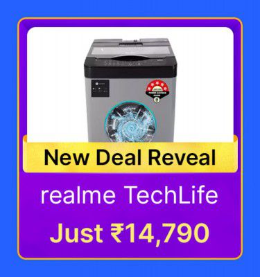 realme TechLife 8 kg  Washing Machine @ ₹14790 in Flipkart Big Billion Days Sale