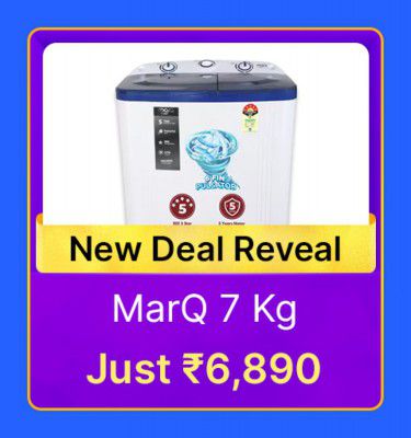 MarQ 7 kg Washing Machine @ ₹6890 in Flipkart Big Billion Days Sale