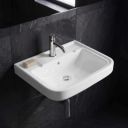 WASSMIST Wash Basin | Wall Hung Wash Basin with 10 Year Glaze Warranty (15.7 X 14 X 6.1 Inch)