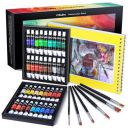 Watercolor Paint Tubes, 36 Water Colors Ohuhu Art Watercolors Painting Kit for Artists, Students, Beginners, Water-Color Paints Kit for Landscape Portrait on Canvas, 12ml Back to School Art Supplies...