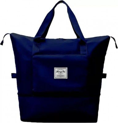 Waterproof Expandable Travel Duffel Bag (Navy Blue)
