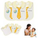 Waterproof Spill Resistant Bibs, Baby Apron with Bib, Baby Bibs for 6 to 12 Months, Fastdry Bibs, Soft Cotton Bib (Set of 3)...