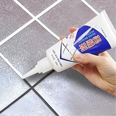 Waterproof Tile Gap Filler Paste Tube – White Cement Grout Sealant for Bathroom & Kitchen 