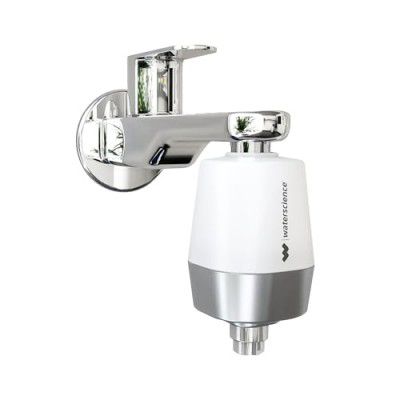 WaterScience CLEO Shower and Tap Filter for Hard water | Water Softener for Bathroom | For Borewell/Tanker Water - CLEO-SFU-717