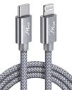 Wayona Type C to Lightning MFI Certified 20W Fast charging Nylon Braided USB C Cable for iPhone 14, 14 Pro, 14 Pro Max, 14 Plus, 13, 12, 12 Pro, 11, 11 Pro Max iPhone 12 Mini, X, 8 (2M, Grey)...