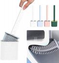 WAZDORF Silicone Water Drop Toilet Brush and Holder Set, Wall Mounted Deep Cleaning Toilet Bowl Brush for Bathroom Toilet Brush and Holder Set (2pcs Toilet Brush)...