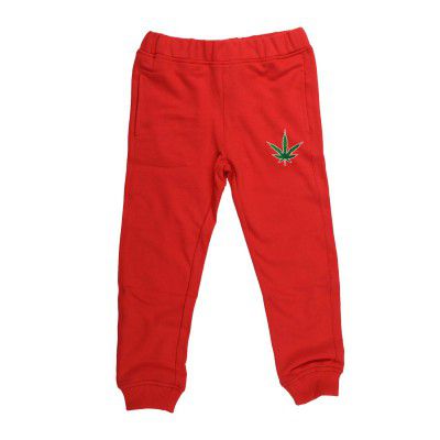 wear your mind Kids Unisex Cotton Poly Full Length Joggers - Red (KJ007.5)