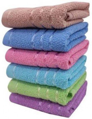 Weaving Poems Hand Towels Set 14 x 21" size for wash Basin Soft & Super Absorbent, (6 Sheets) Multicolor Cloth Napkins  (6 Sheets)