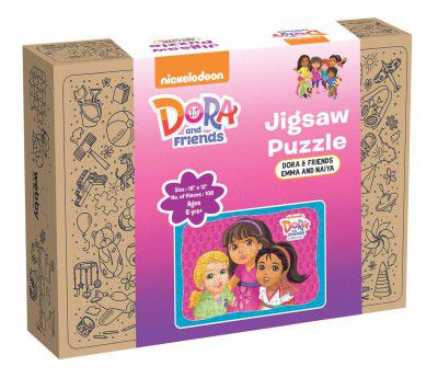 Webby Dora & Friends Emma and Naiya Wooden Jigsaw Puzzle 108 Pcs