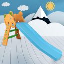 Webby Foldable Garden Slide Toy for Kids - Orange & Blue...