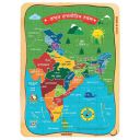 Webby India Map in Punjabi Wooden Jigsaw Puzzle, 40Pcs...