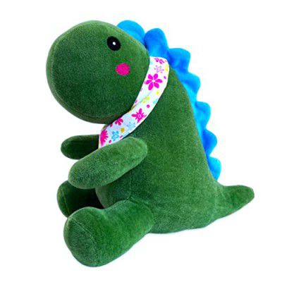 Webby Plush Cute Sitting Dinosaur Stuffed Soft Animal Toys for Kids, 25 CM (Green)