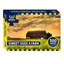 Webby Sunset Over A Farm Jigsaw Puzzle, 500 Pieces...