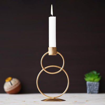 Webelkart Premium Decorative Rings Candlestick Holder for Home and Dining Table Decor/Tealight Candle Holder for Home and Office Decor