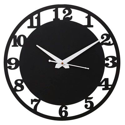Webelkart Premium Round English Numerals Wooden Wall Clock 