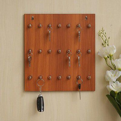 Webelkart Wooden Premium Key Chain Wall Hanging Key Holder Diwali Decorations Items for Home Decor Key Hanger (Wood)