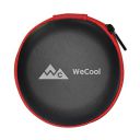 WeCool Earphone Carrying Case or Multi-Purpose Carry Pouch for Carrying Earphones, Headset, Pen Drives, SD Cards, with Anti Fall Mesh Inside Case (Black and Red)...