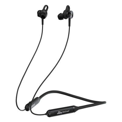 Wecool N1 High Bass ENC Neckband in Ear Earphones, Sports Fit Bluetooth Earphones with 12 Hours Battery, Fast Charging, IPX5, Bluetooth V 5.3 and Voice Assistant,with mic, Type C Charging (Black)