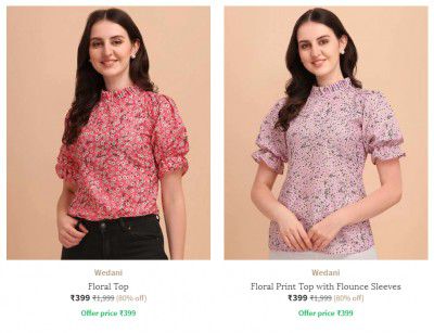 WEDANI Floral Top Min 80% Off
