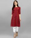 WEDANI Paisley Print Round-Neck Straight Kurta...