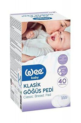 Wee Baby Classic Breast Pad, Highly Absorbent Maternity and Nursing Breast Pads to Prevent Irritation (Pack of 40 Pieces)