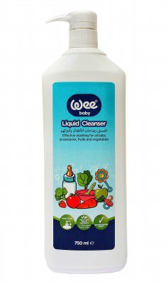 Wee Baby Natural Liquid Cleanser, Liquid Disinfectant for Baby Feeding Bottles, Food Bowls and Other Accessories (750ml)