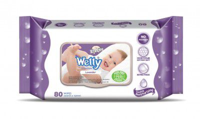 WEETY WET WIPES LAVENDER [80 Pcs]