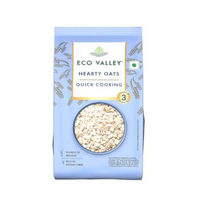 Weikfield Eco Valley Hearty Oats - Plain, 400 Gms - Rich In Protein And Fibre | 100% Natural Grain | Cooks In 3 Minute