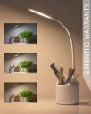 WEIRD WOLF 3 Colour Mode Rechargeable, Flexible Gooseneck LED Study/Desk Table Lamp  (35 cm, White)...