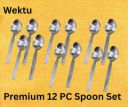 WEKTU Premium Spoon - Stainless Steel Table Spoon Set (Pack of 12)...