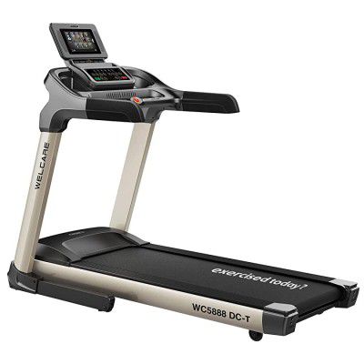 WELCARE Motorized Treadmill WC5888DC TFT, 2HP DC Motor with 15 Level Auto Incline 