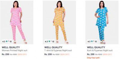 Well Quality Night Suit Starts At 299