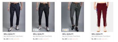 Well Quality Track Pants Upto 85% Off | Starting Rs 299