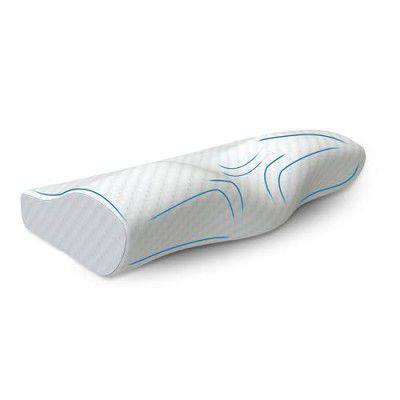 WELLGIVER ComfortCloud Orthopedic Memory Foam Pillows | Cervical Pillow for Neck and Shoulder Pain with Removable Zipper Cover White |Orthopedic Pillow | Pack of 1