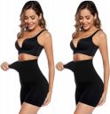 WELLSEEN Women's Tummy Tucker High Waist Shapewear with Anti Rolling Strip Tummy Control Panties (TM1 BK 2XL (Pack 2))...