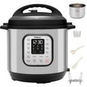 Wellspire 6 Litres Instant Pot Electric Pressure Cooker- #304 Stainless Steel - Pressure Cook, Sauté, Steam, Delay Start and more - Customized Indian Recipes Included...