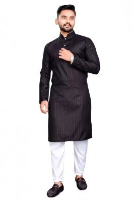 weltpocket Men's Cotton Blend Solid Straight Kurta only