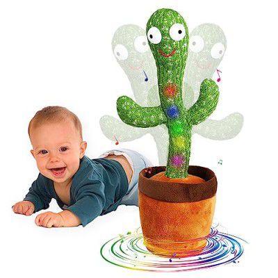 Wembley Toys Dancing Cactus Talking Toy for Bab for Kids 1 2 3+ Year Old Boy Girl Voice Recording Repeats Funny Gift